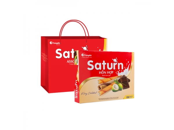 BÁNH QUẾ SATURN HỖN HỢP & SOCOLA TÚI XÁCH 330g